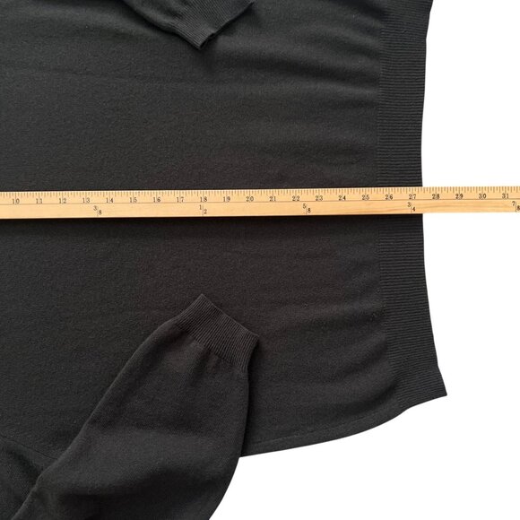 John W Nordstrom 100% Cashmere Sweater Mens L Black Y2K Crewneck Jumper Pullover - Picture 7 of 8